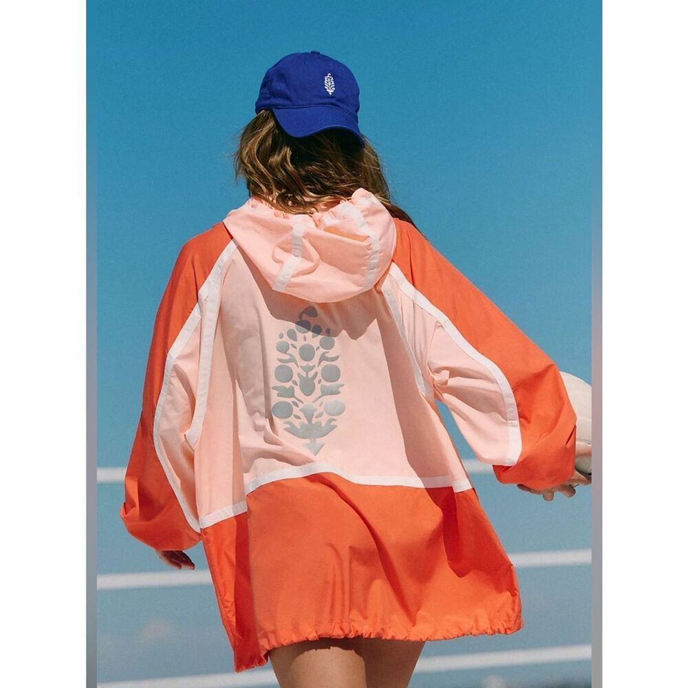 New Free People Care FP Like The Wind Logo Jacket Size XS